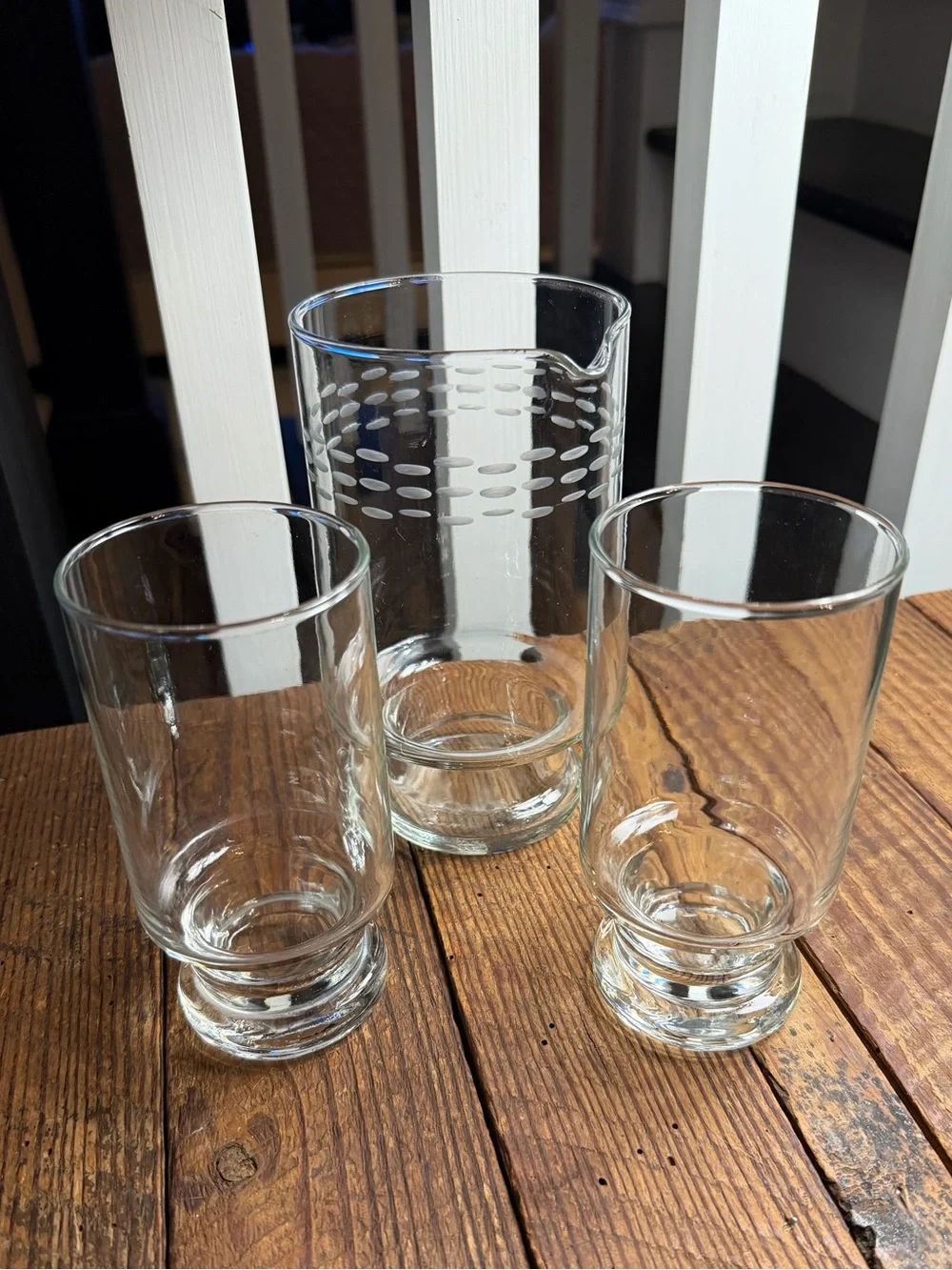 Vintage mid-century modern glassware set